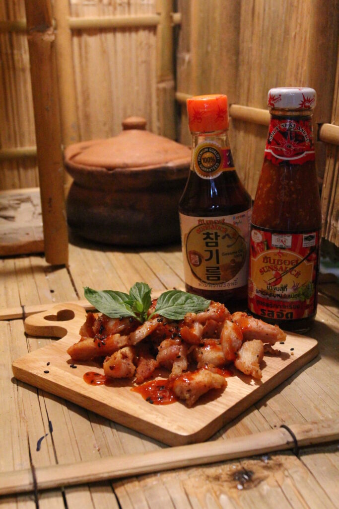 Fried Korean Spicy chicken with three type of sauce – Sun Sauce
